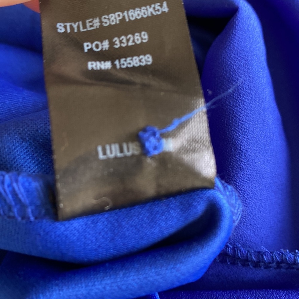Lulu’s M Bethanie Royal Blue Lace Halter Jumpsuit As Is - Picture 13 of 15
